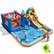 Front. Costway - Costway Giant Water Slide Bounce House with Climbing Wall, Splash Pool & Basketball Hoop With 680W Blower - Colorful.
