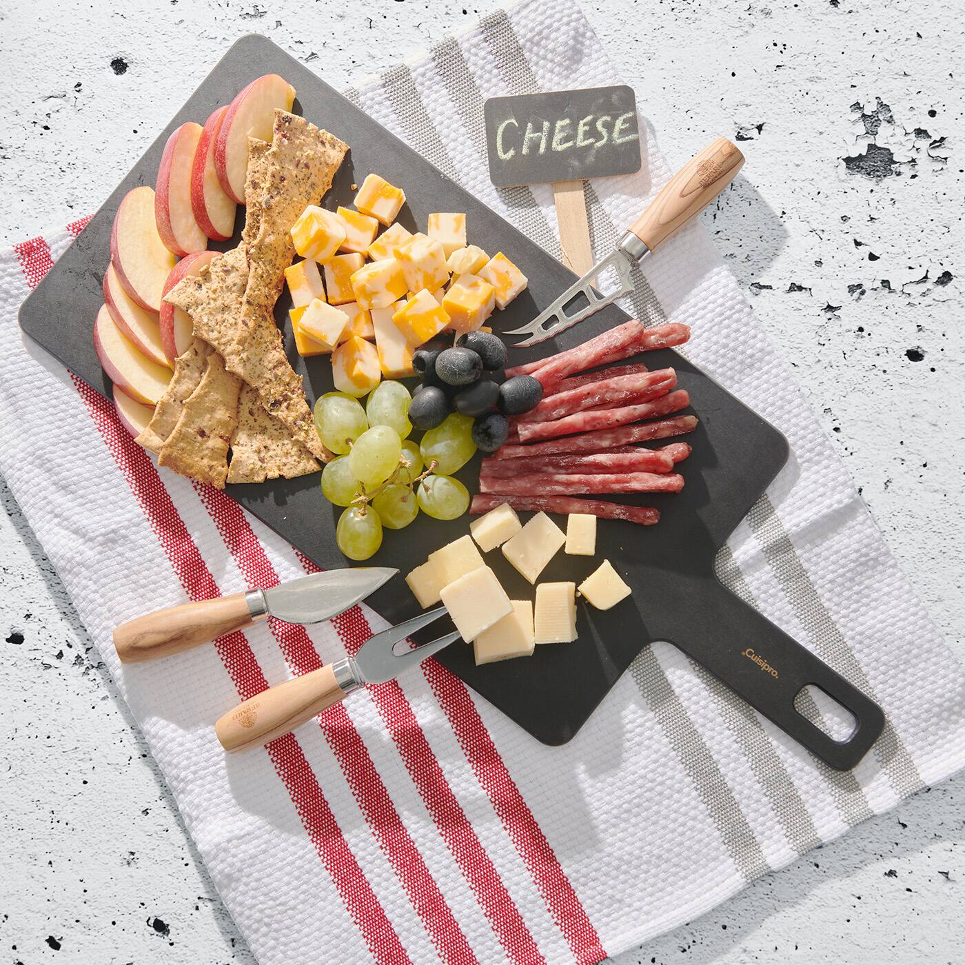 Cuisipro Fiber Wood Paddle Cutting Board, 18 Inch x7.5 Inch Slate ...