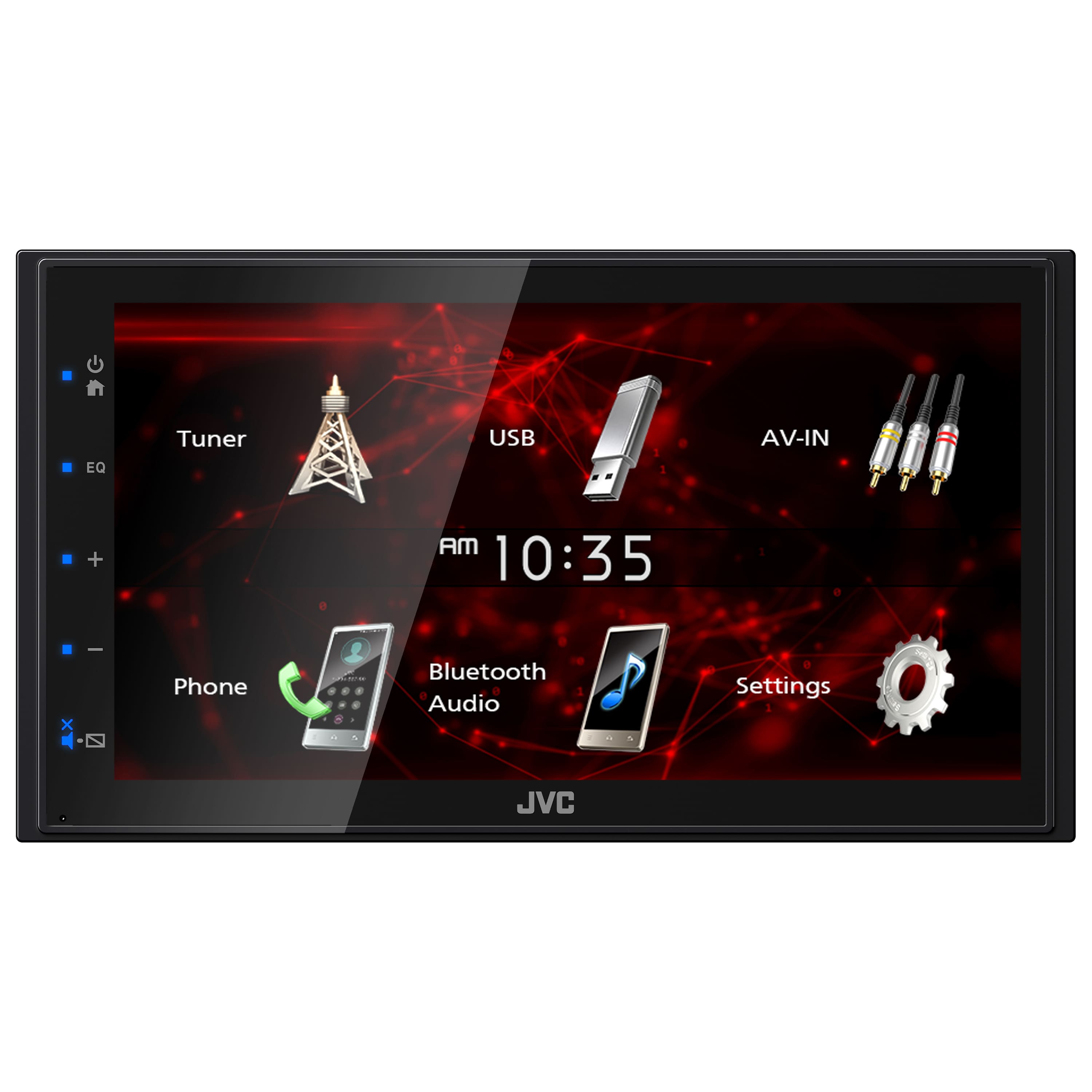 Front. JVC - 6.8" Bluetooth Digital Media (DM) Receiver with Rear Camera Input and Parking Guidelines - Black.