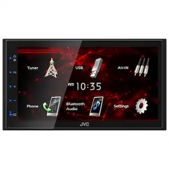 Front. JVC - 6.8" Bluetooth Digital Media (DM) Receiver with Rear Camera Input and Parking Guidelines - Black.