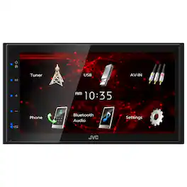 JVC - 6.8" Bluetooth Digital Media (DM) Receiver with Rear Camera Input and Parking Guidelines - Black