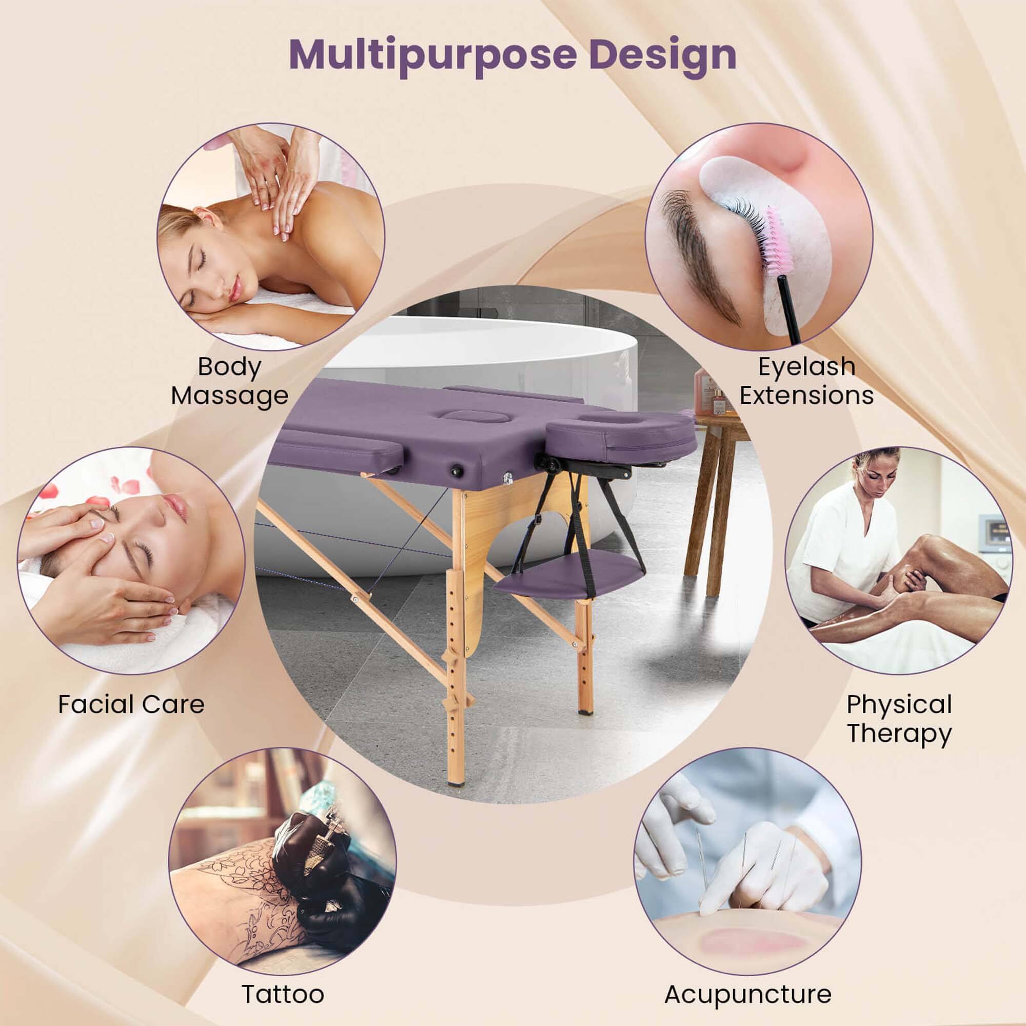 Multipurpose Design

- Body Massage
- Eyelash Extensions
- Facial Care
- Physical Therapy
- Tattoo
- Acupuncture