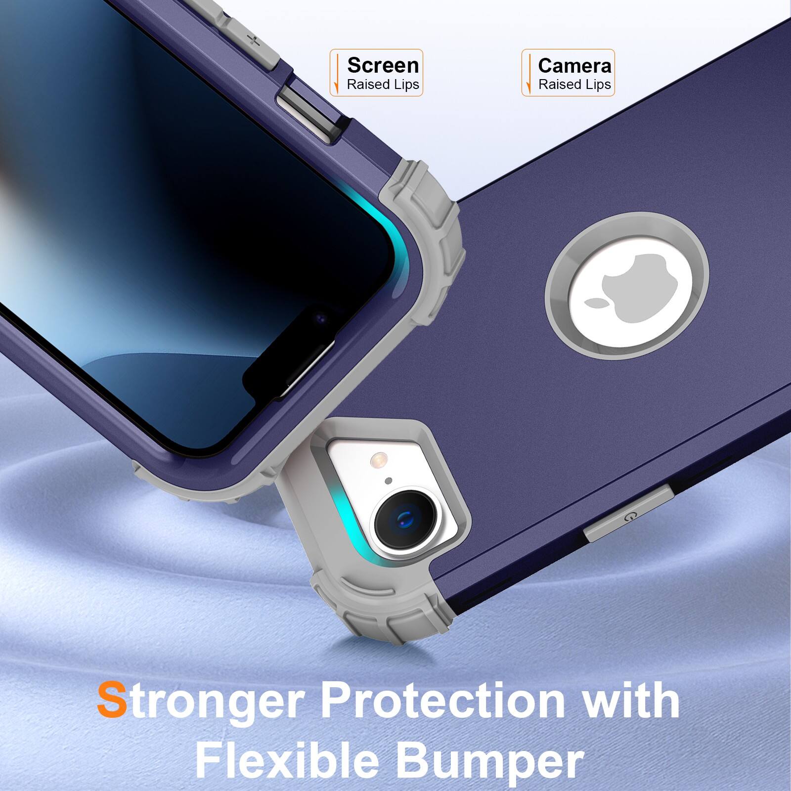 Screen Raised Lips  
Camera Raised Lips  
Stronger Protection with Flexible Bumper