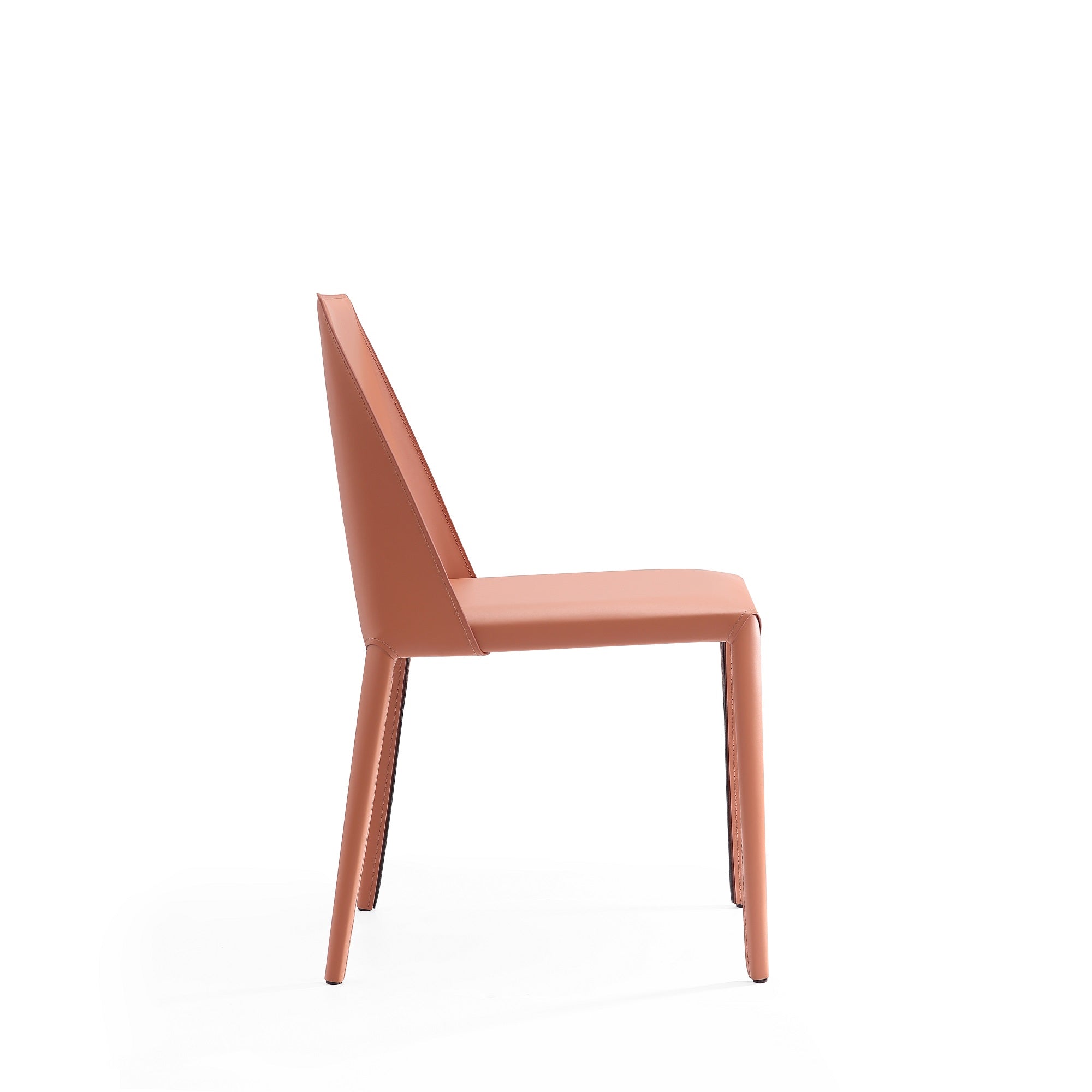 Alt View 1. Manhattan Comfort - Paris Modern Vegan Leather Dining Chair - Set of 2 - Clay.