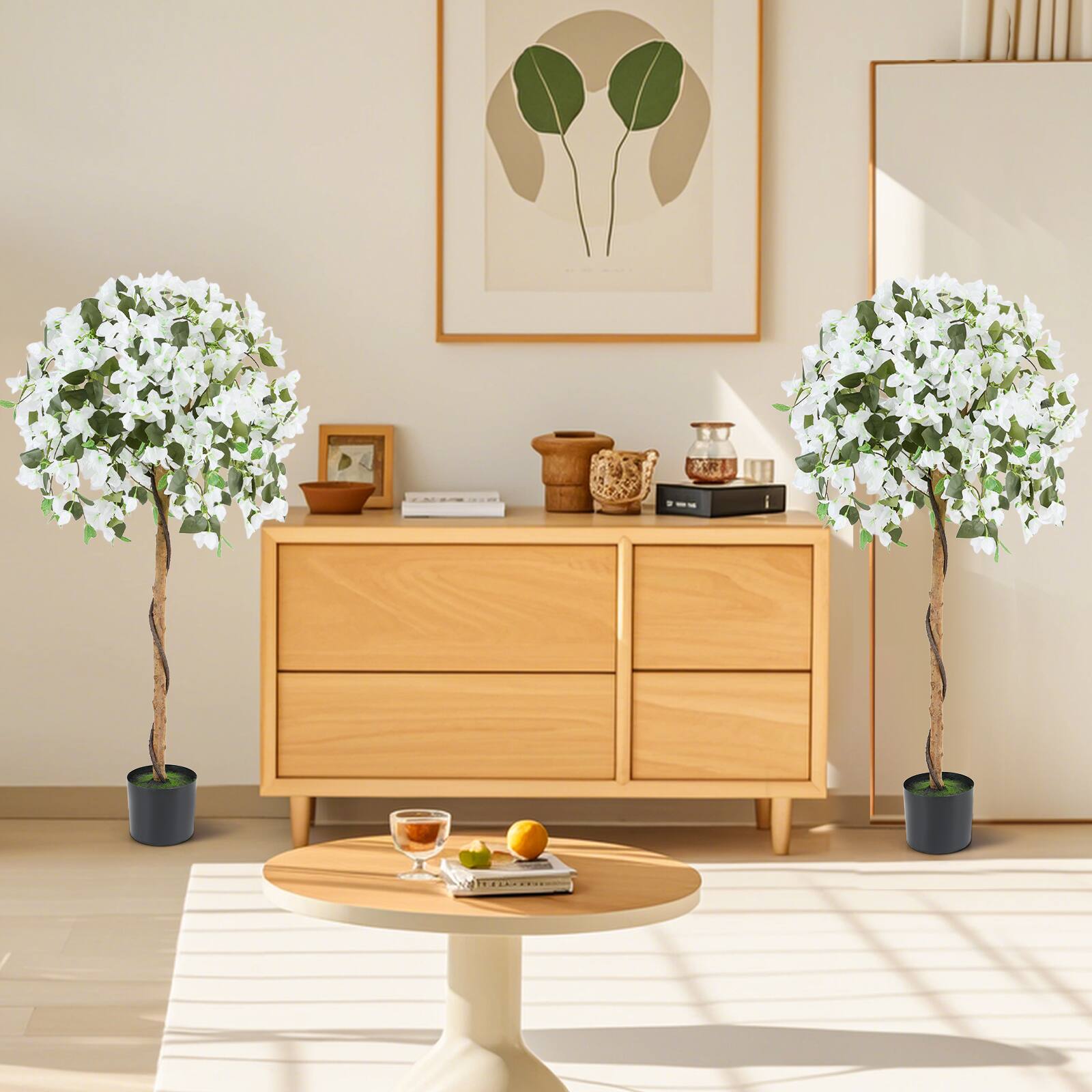 Alt View 8. Gymax - Gymax 53'' Artificial Azalea Tree Faux Floral Plant w/ Red Azalea Flowers Nursery Pot - Green, Red.