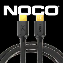 NOCO - XGrid XC2: 240W USB-C to USB-C Cable – 6ft Fast Charging, USB-IF Certified, 480Mbps, UltraFlex Durable Design - Black