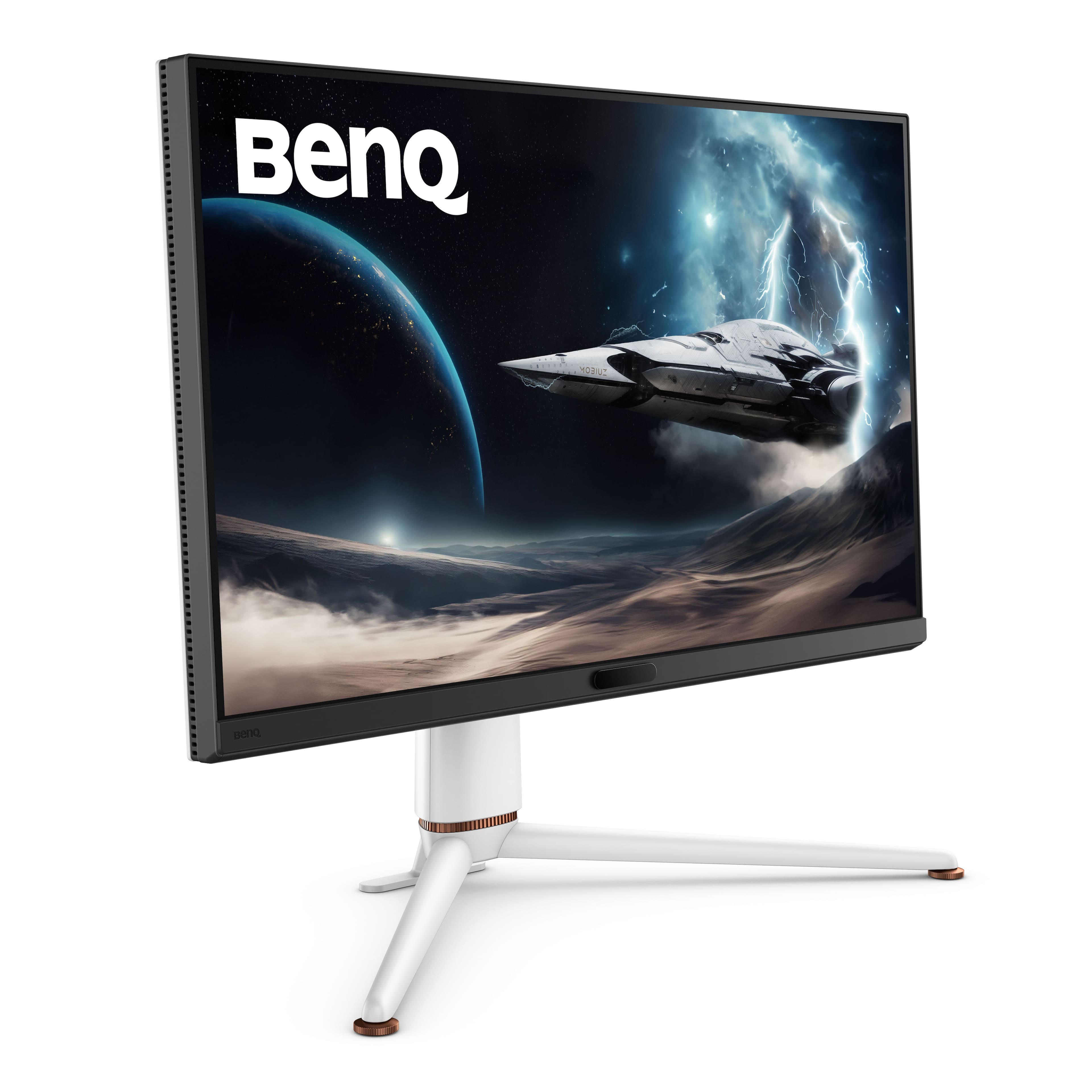 Angle. BenQ - EX321UX 31.5” IPS Mini LED HDR1000 Gaming Monitor (HDMI/DP/USB-C) - white.