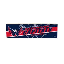 Evergreen Enterprises - Washington Capitals 5" x 18" Shadow Logo Wood Mantle Sign - Multicolor