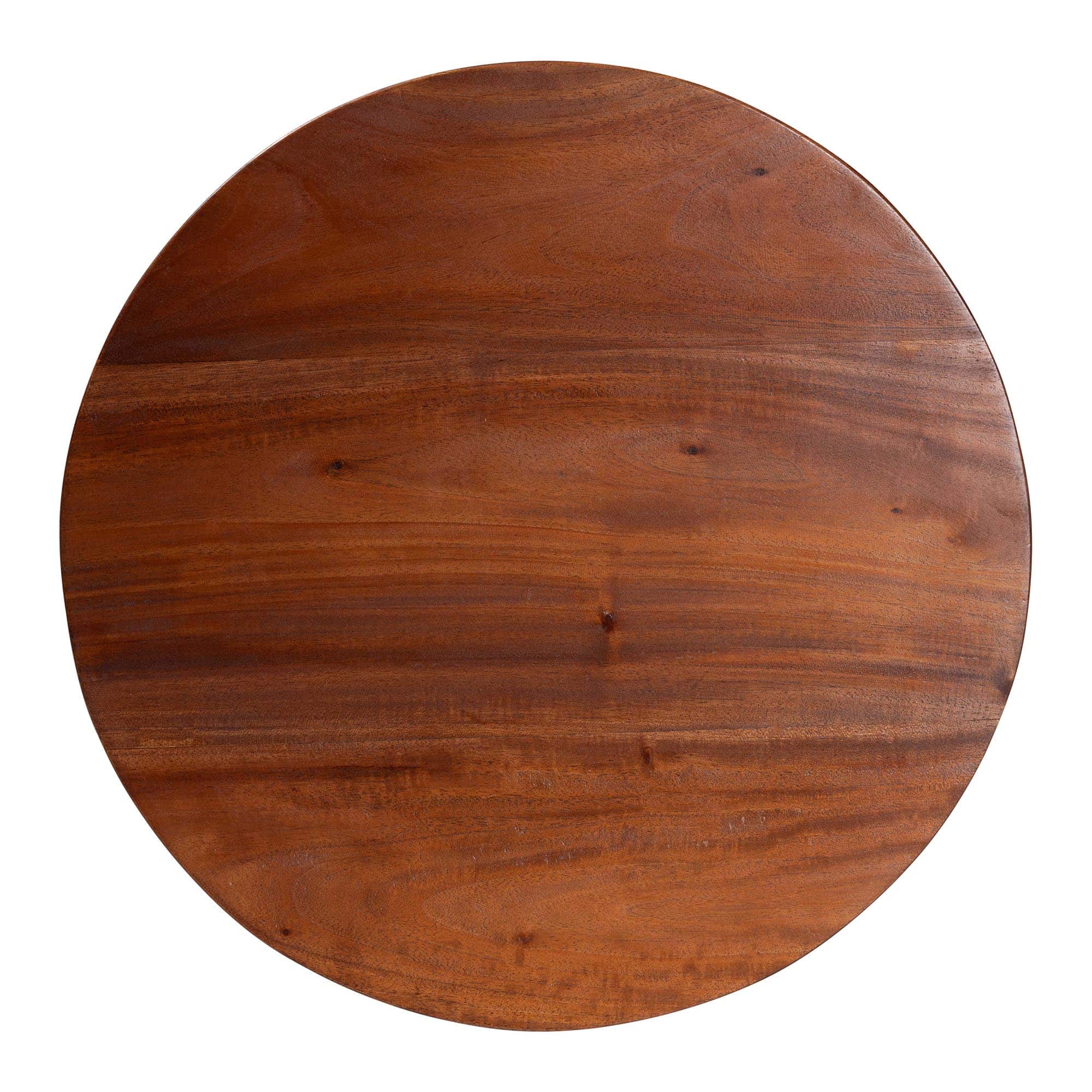 Alt View 1. bali & pari - Donna Nightstand with Pedestal Base - Mahogany Wood Bedside Side Table with Round Tabletop - Mahogany Brown.