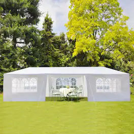 Winado - 10'X30' Canopy Wedding Party Tent Gazebo Pavilion With White 7 Walls for Parties, Weddings, BBQ, Baby Shower