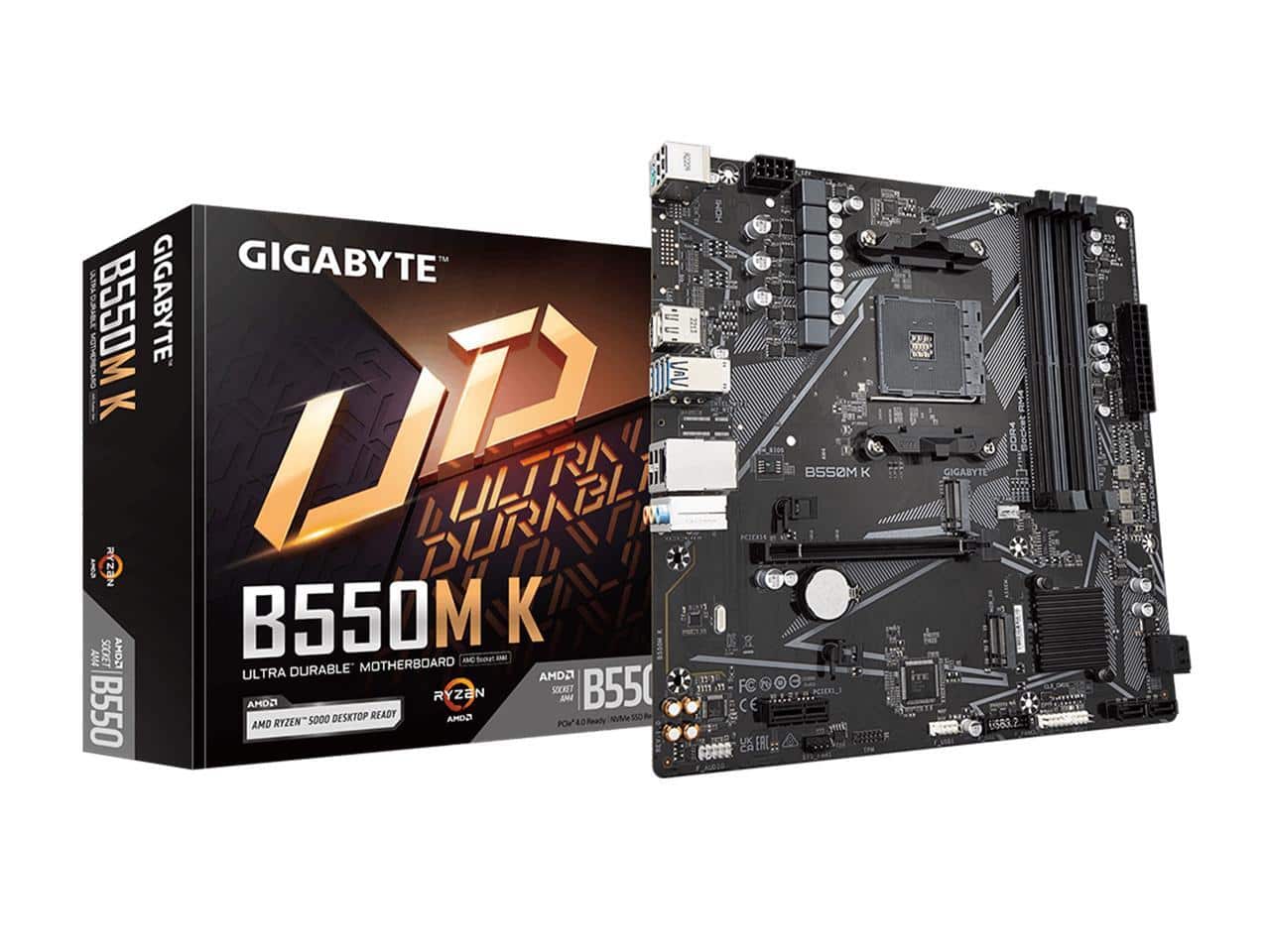 5700x3d、b550m、RTX3060 12GB、DDR4 16GB×2他 GIGABYTE B550M K AM4 AMD B550 Micro ATX Motherboard with Dual M.2
