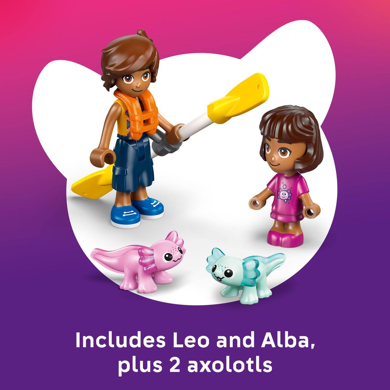 Includes Leo and Alba, plus 2 axolotls