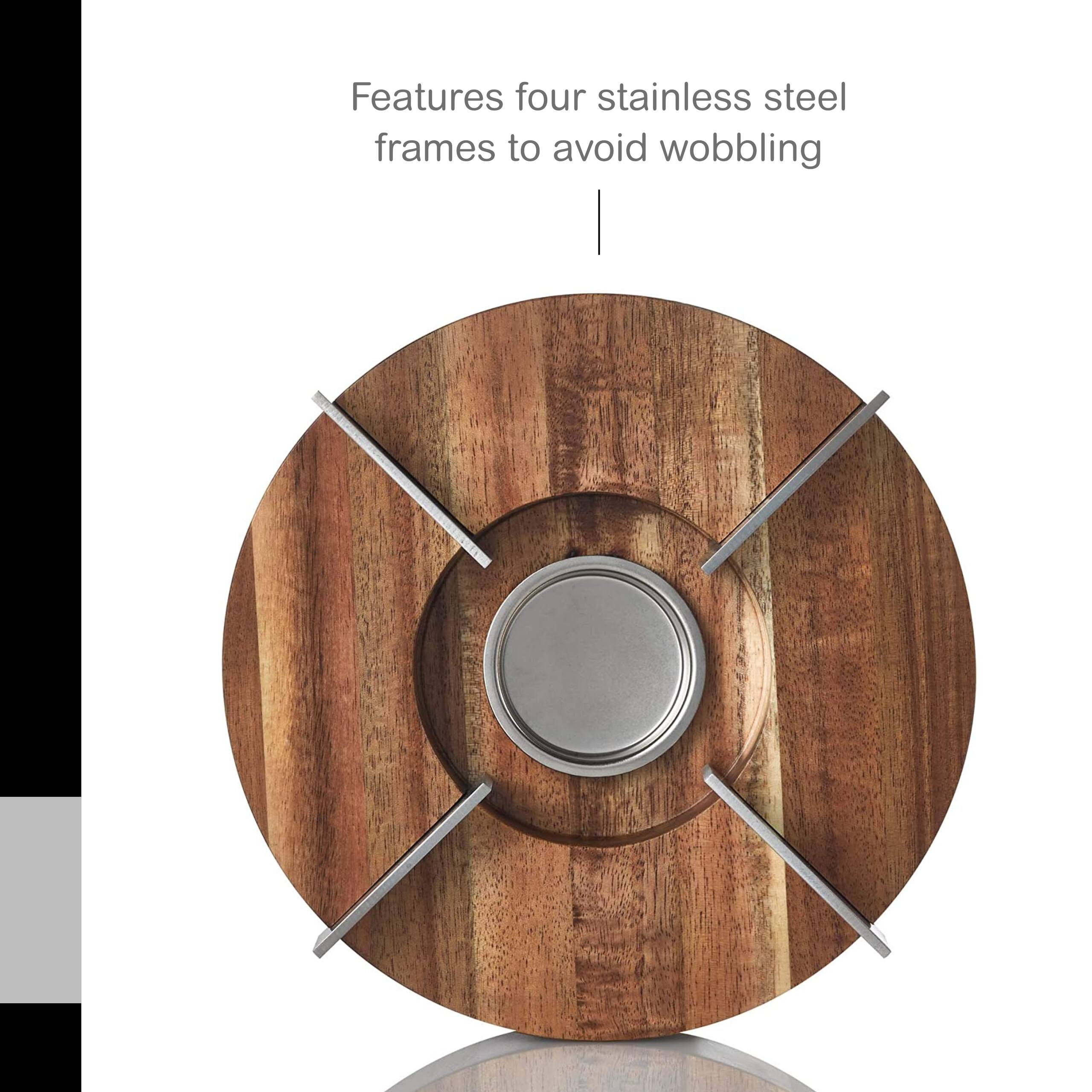 Features four stainless steel frames to avoid wobbling