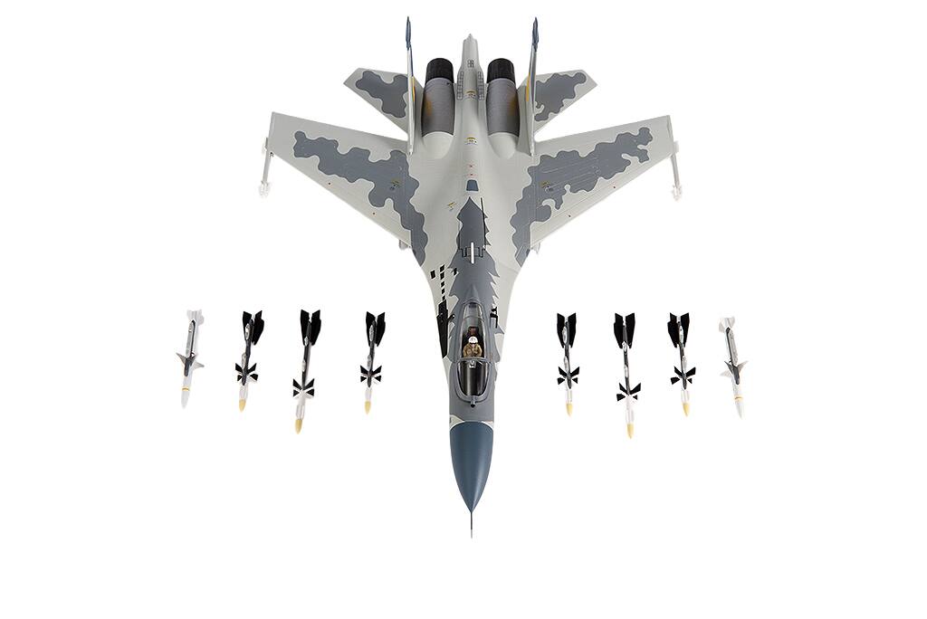 Alt View 5. JC Wings - Sukhoi Su-27 Flanker Aircraft "Ukraine War" (2023) Ukrainian Air Forces 1/72 Diecast Model by JC Wings.