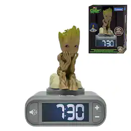 Lexibook - Guardians of the Galaxy Groot Nighlight Alarm Clock with Sounds - Green