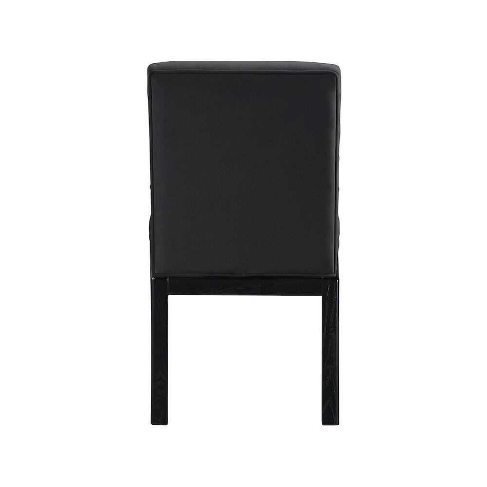 Alt View 3. Meridian Furniture - Evelyn Black Velvet Dining Chair - Black.