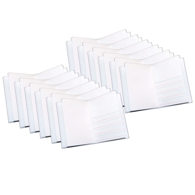 ASHLEY PRODUCTIONS - Hardcover Blank Book Primary Lined, Portrait, White, Pack of 12 - 6" x 8"