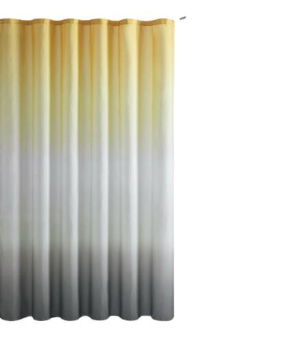 Angle. Kate Aurora - Kate Aurora Living Multi Color Ombre Fabric Shower Curtain - Gray/Yellow - Gray/Yellow.