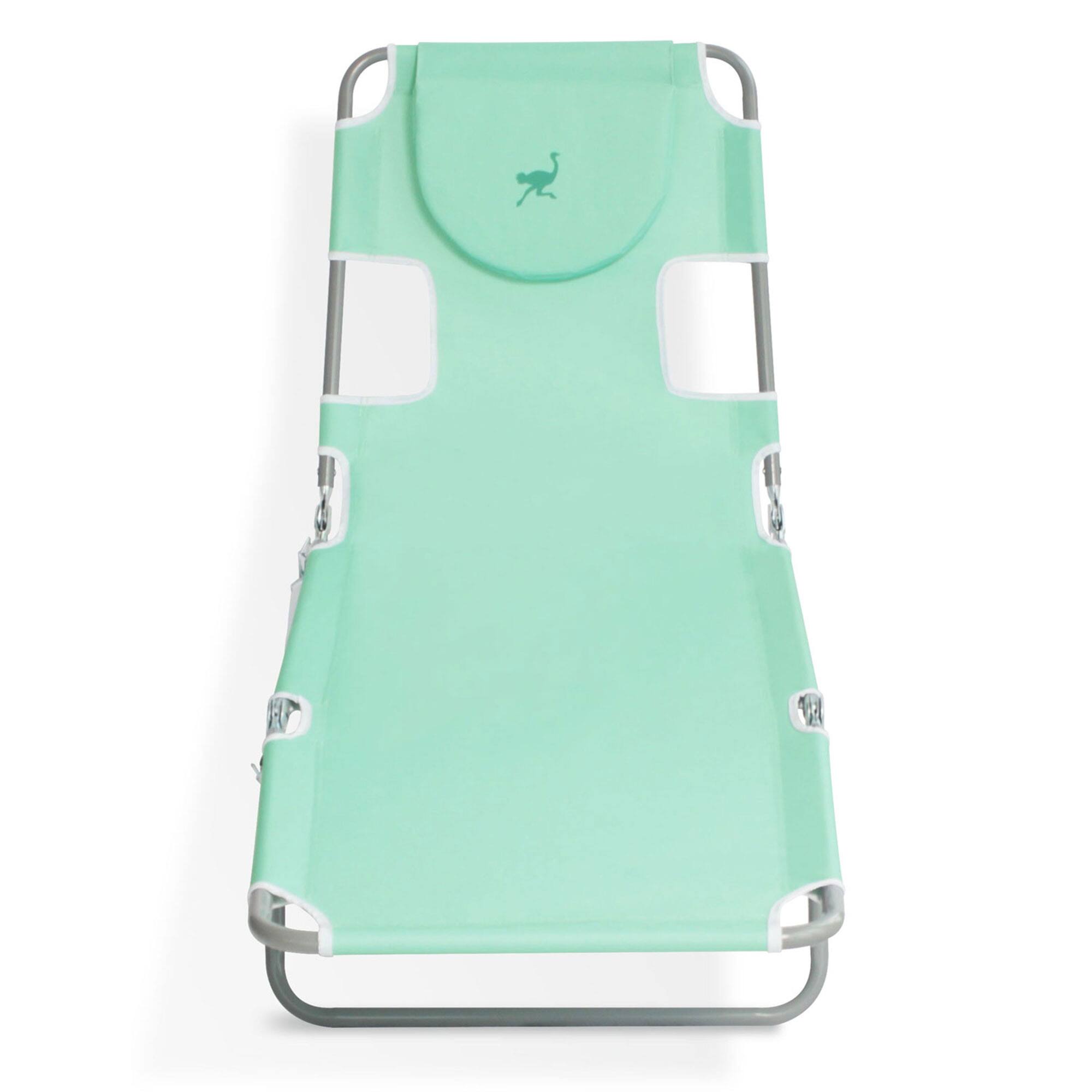 Alt View 3. Ostrich - Ostrich Chaise Lounge Folding Sunbathing Recliner Beach Chair, Teal (4 Pack) - Teal.