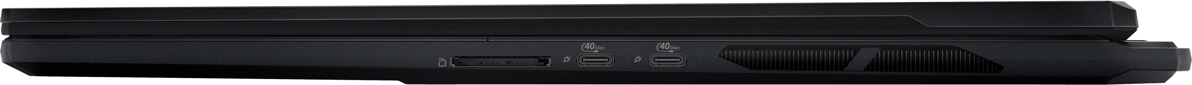 Alt View 8. MSI - Stealth A18 AI+ - Copilot+PC- 18" 240Hz QHD+ Ultra Thin Gaming Laptop - AMD Ryzen AI R9-365 - 32GB - RTX 5080 -1TB SSD - Midnight Black.