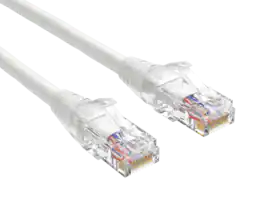 Cable Leader - Cat 6 Ethernet Cable, 24 AWG Clear Boot RJ45 Patch, Gigabit for Router, Gaming Console, PC, Server Rack - White