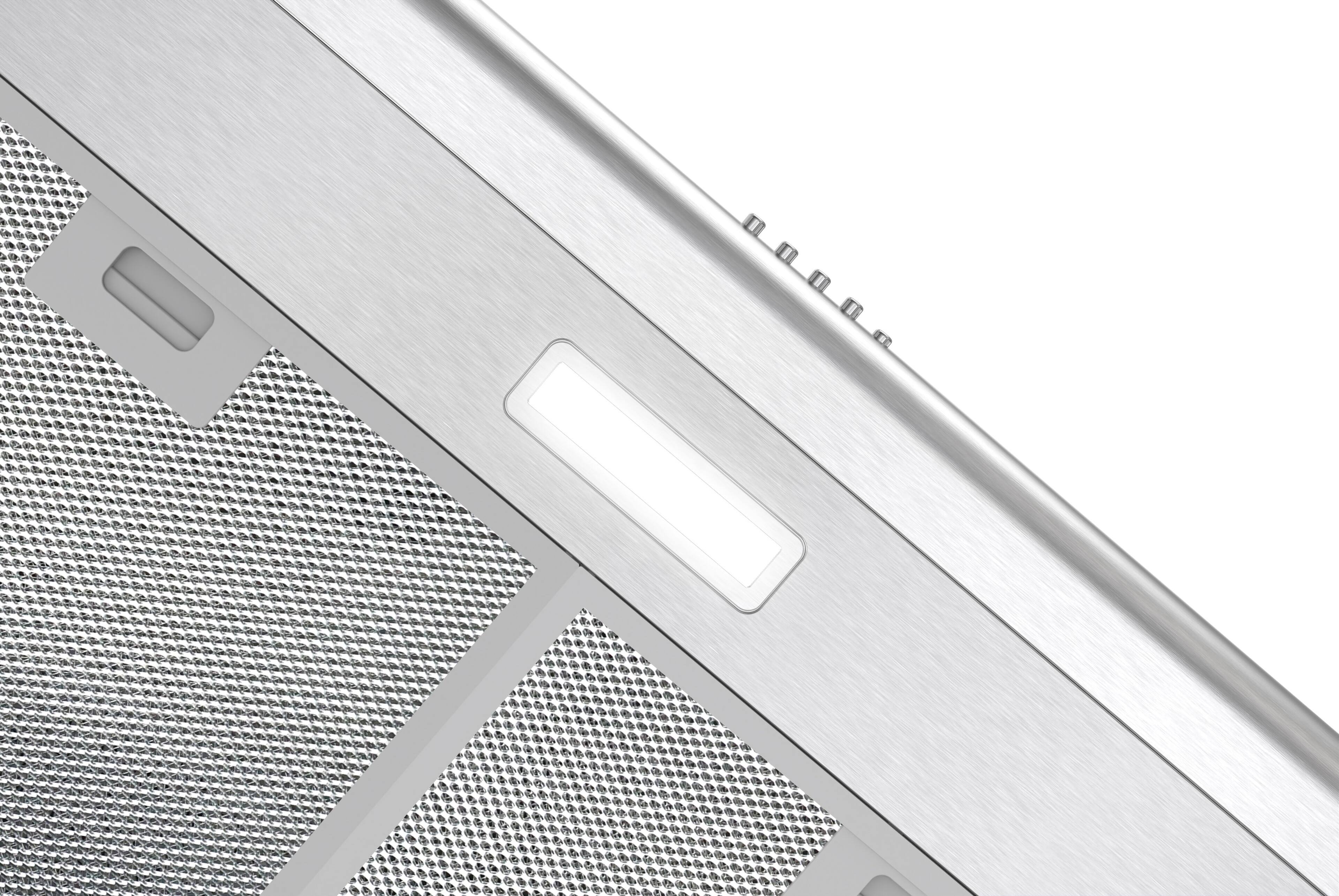 Alt View 8. Streamline - 30 in. Tribano Ductless Undermount 80 CFM Range Hood, Mesh Filters, Push Button Control, LED Light - Brushed Stainless Steel.