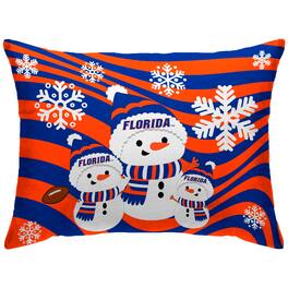 Pegasus - Florida Gators 20'' x 26'' Holiday Snowman Bed Pillow - Blue