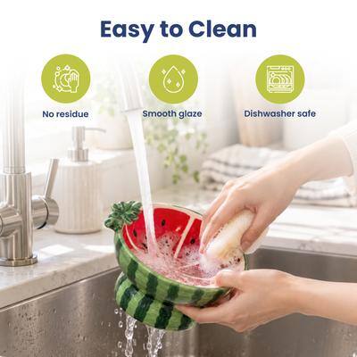 Easy to Clean  
No residue  
Smooth glaze  
Dishwasher safe