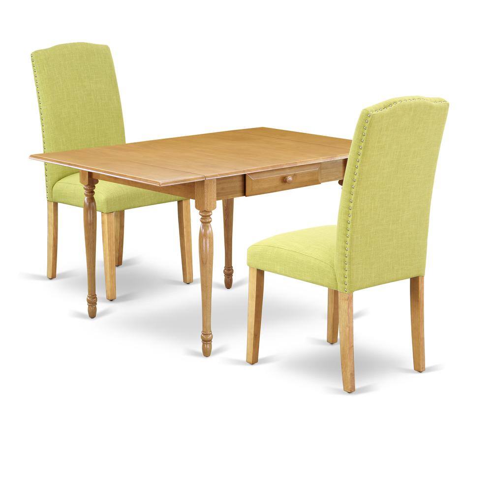 Left. East West Furniture - Dining Room Set Oak - Brown.
