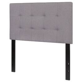 Hivvago - Twin size Modern Light Grey Fabric Upholstered Panel Headboard - Gray