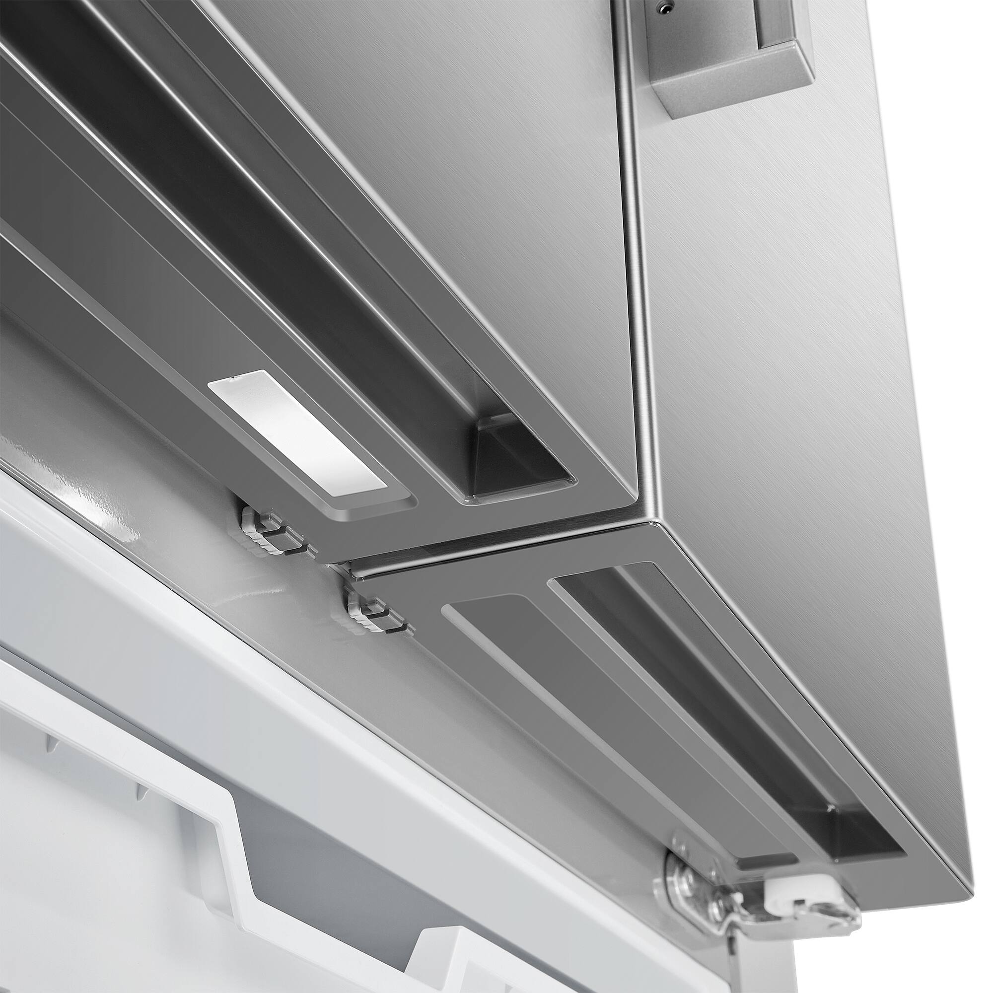 Alt View 6. COSMO - COS-FDR223GWSS 22.4 cu. ft. 3-Door French Door Refrigerator with Water Dispenser and Automatic Ice Maker - Stainless Steel.