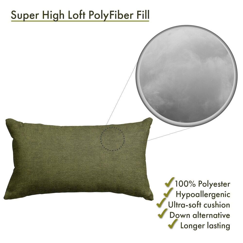 Super High Loft PolyFiber Fill

- 100% Polyester
- Hypoallergenic
- Ultra-soft cushion
- Down alternative
- Longer lasting