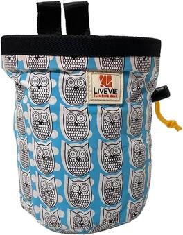 Amber Sporting Goods - Ultralight Chalk Bag with Secure Cinch Closure and Durable Nylon Loop, Perfect for Rock Climbing, Bouldering, Crossfit - Crazy Owl