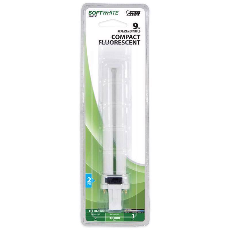 FEIT ELECTRIC - 9 W PL 6.35 in. L CFL Bulb Soft White Specialty 2700 K 1 pk price history on PriceWatchPro