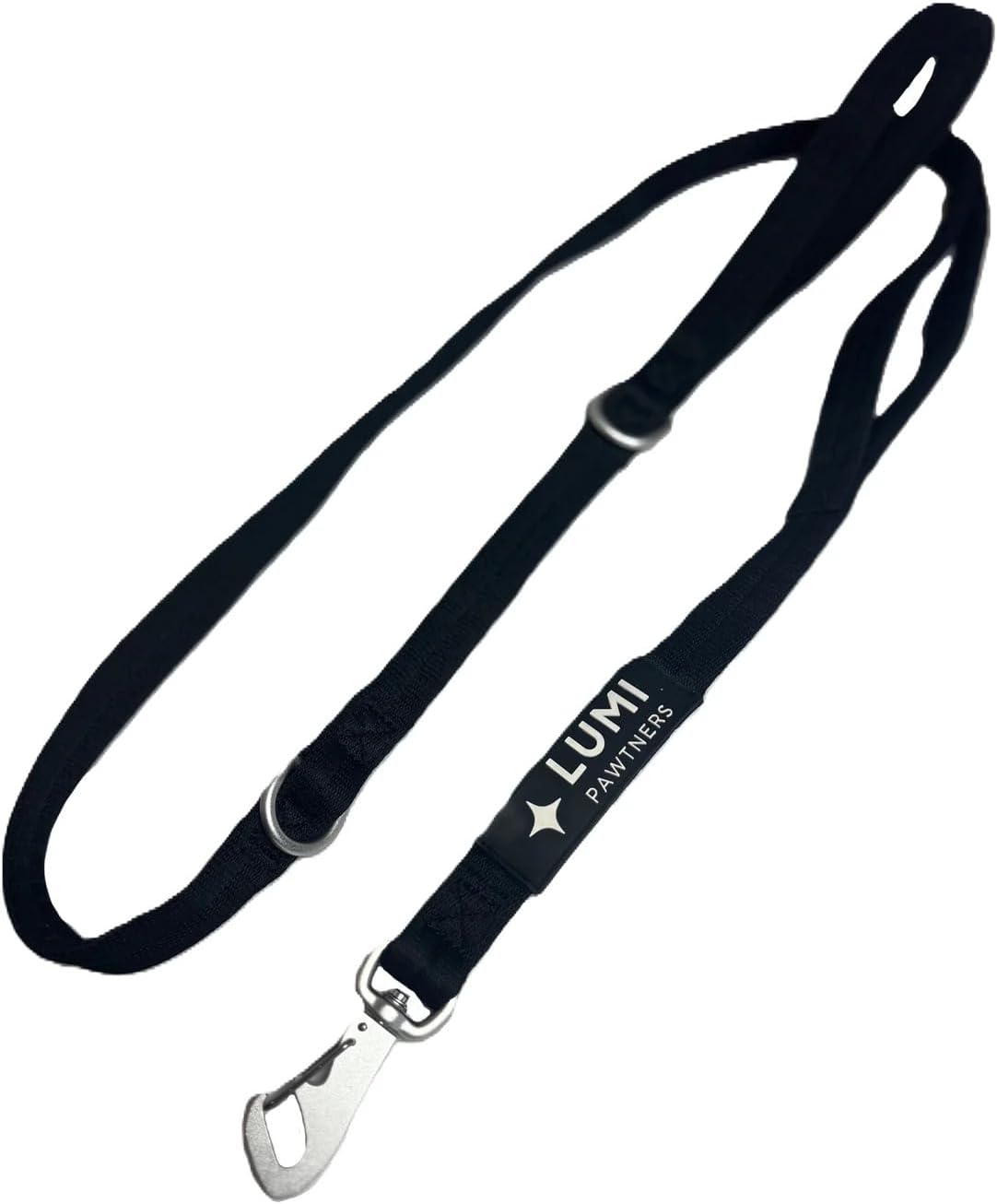 Angle. Lumi Pawtners - Lumi Leash - Black.