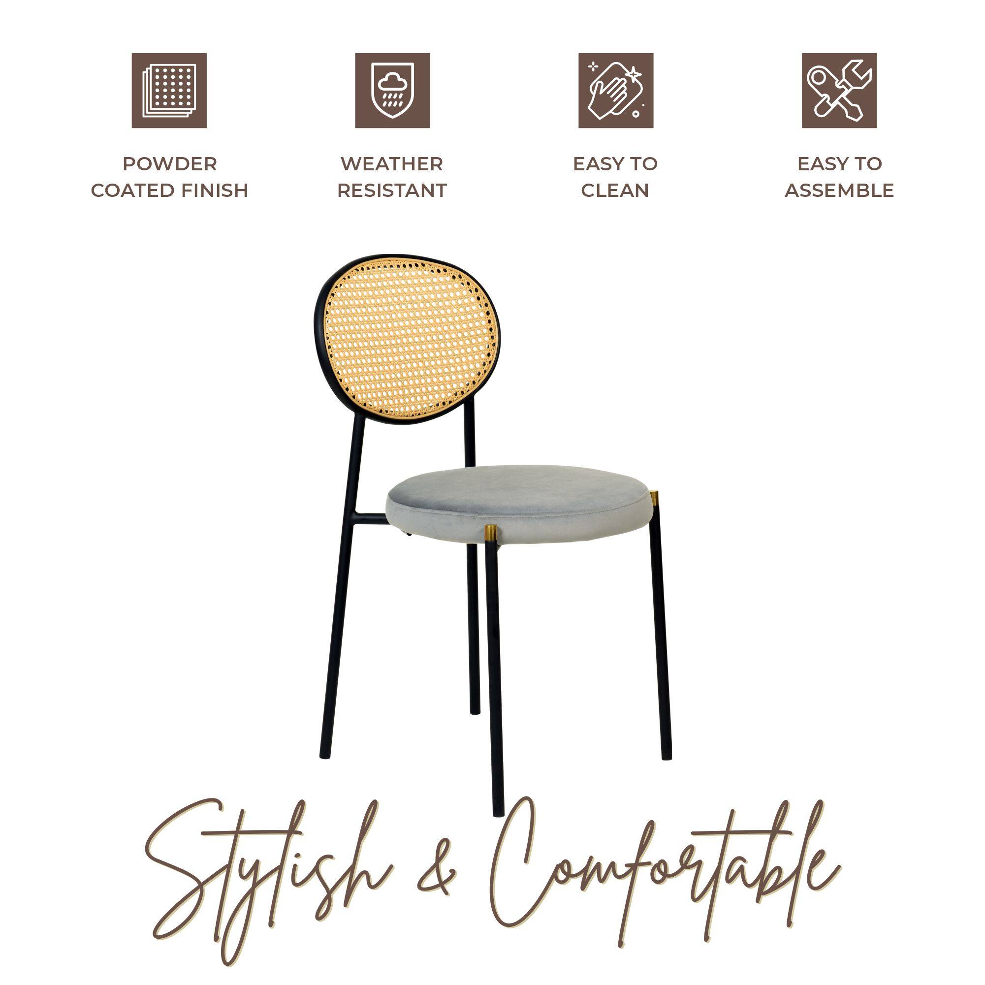 POWDER COATED FINISH  
WEATHER RESISTANT  
EASY TO CLEAN  
EASY TO ASSEMBLE  

Stylish & Comfortable