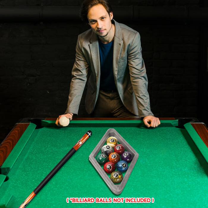 GSE Games & Sports Expert Deluxe Brushed Grey Solid Wood 9 Ball Diamond ...