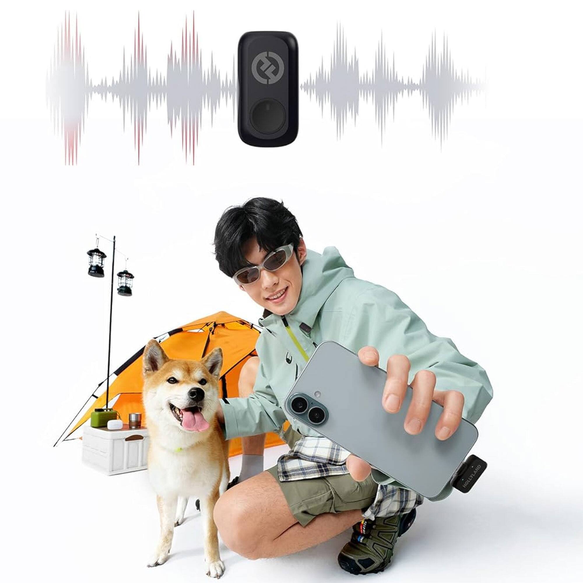 Left. HOLLYLAND - Hollyland LARK A1 Combo Microphone System for Mobile Device Content Creation Kit.