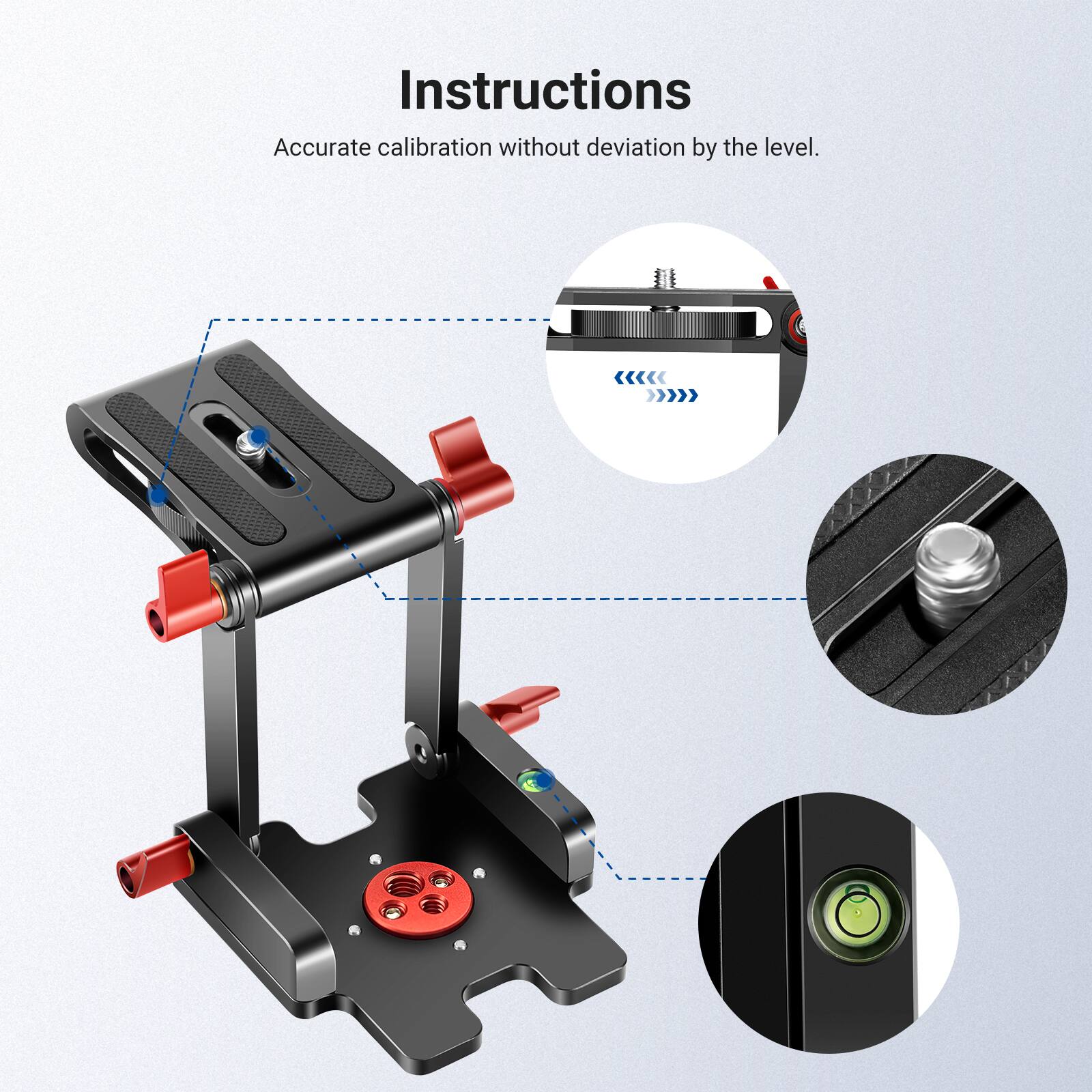 Instructions  
Accurate calibration without deviation by the level.
