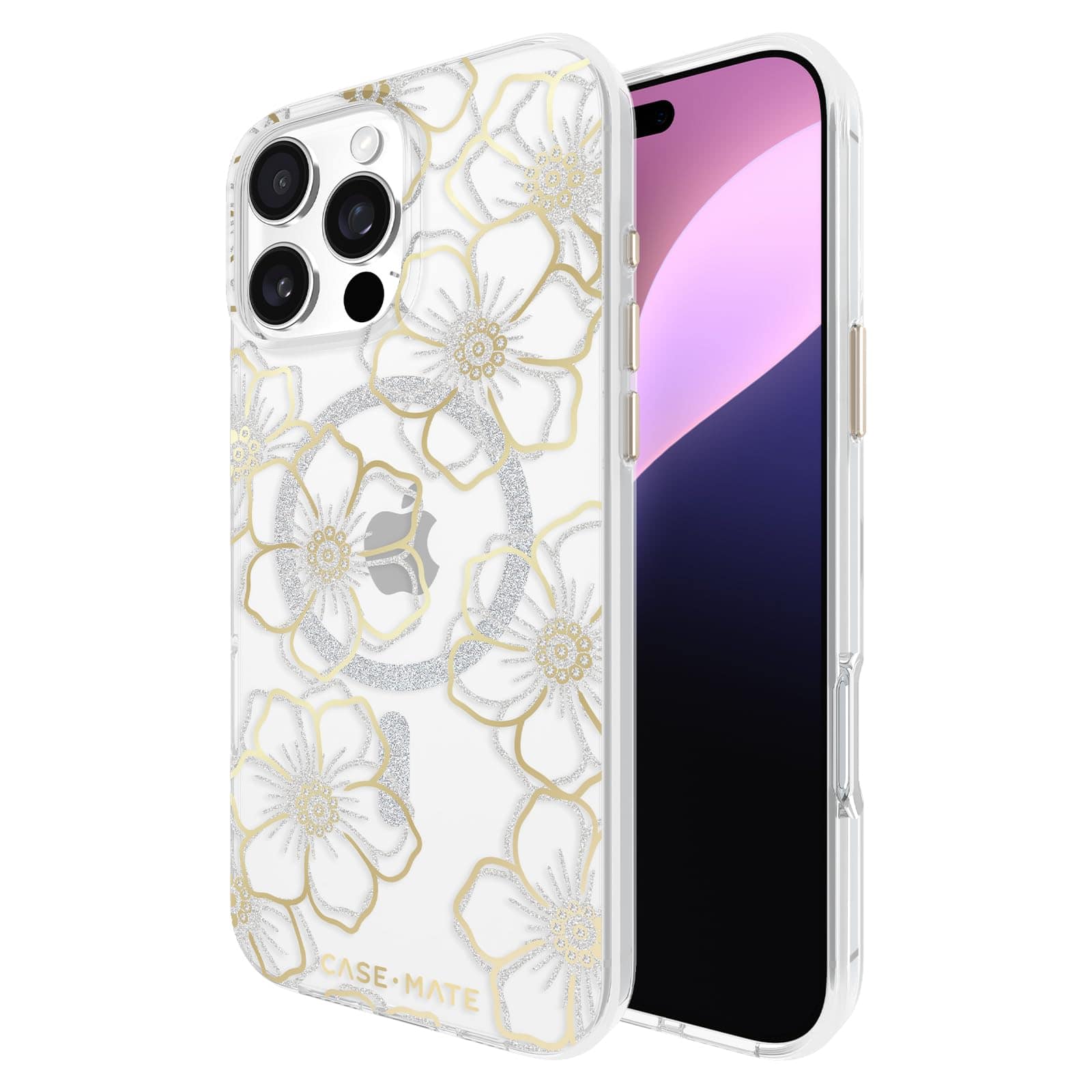 Case-Mate - Floral Gems Case MagSafe for Apple iPhone 16 Pro Max - Clear