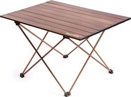 Alpcour - Compact Folding Camping Table - Lightweight Aluminum Portable Side Table - Large - Coffee