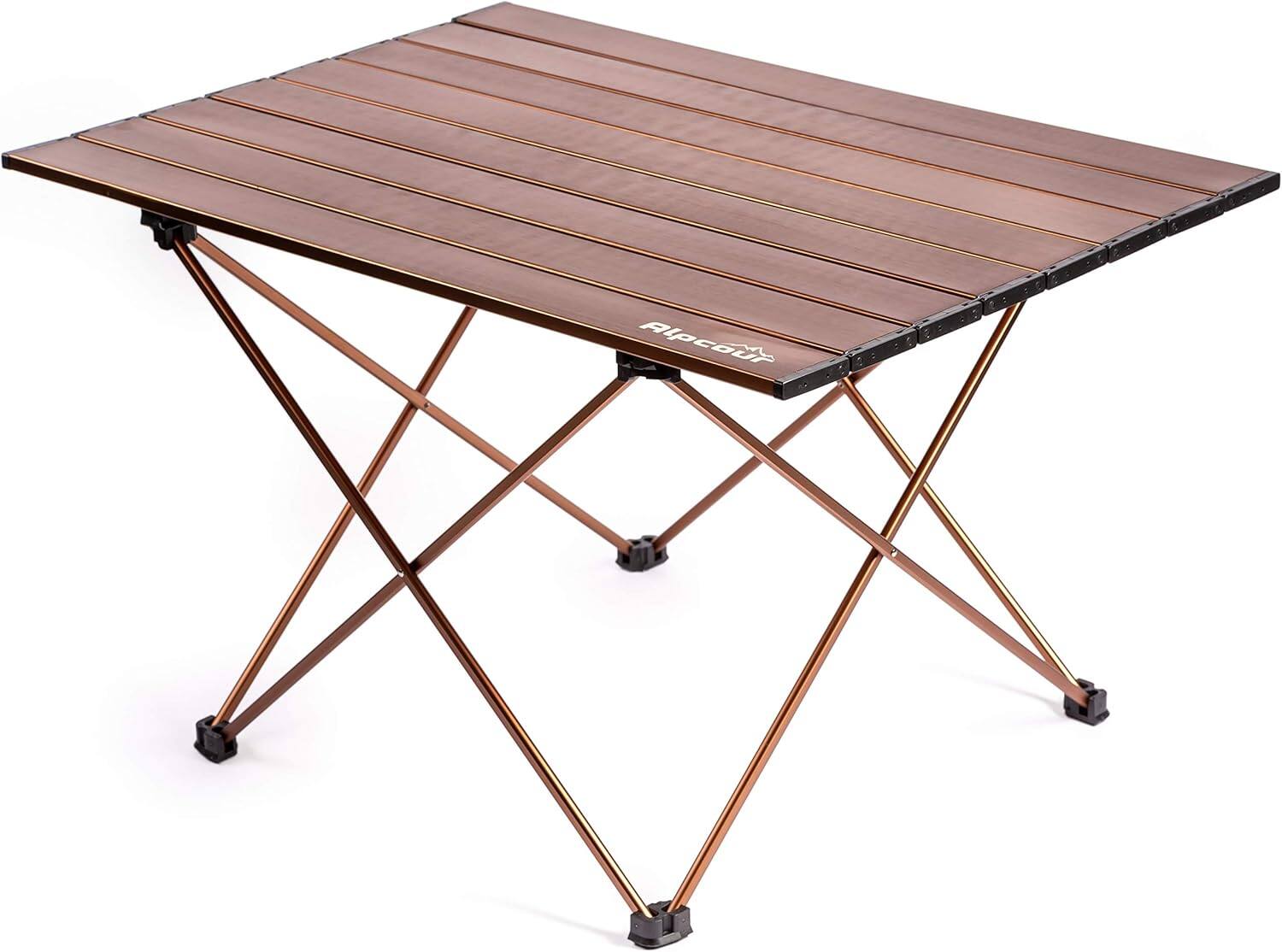 Front. Alpcour - Alpcour Compact Folding Camping Table - Lightweight Aluminum Portable Side Table - Large - Coffee.