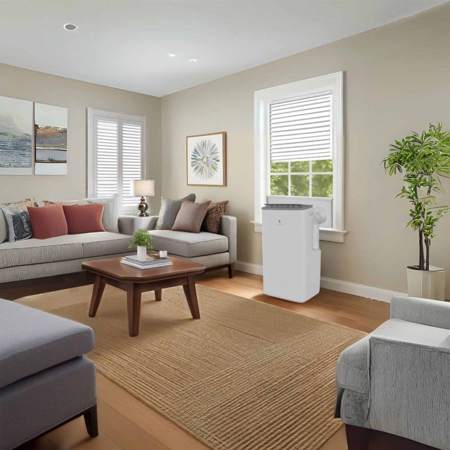 Alt View 23. Friedrich - 13000 BTU (8000 DOE) Portable A/C Cool Only Wifi Enabled - White - White.