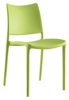 Front. JETRANSPORT - Hipster Contemporary Modern Molded Plastic Stacking Two Dining Chairs In Green CONTEMPORARY SIDE CHAIR - - Green.