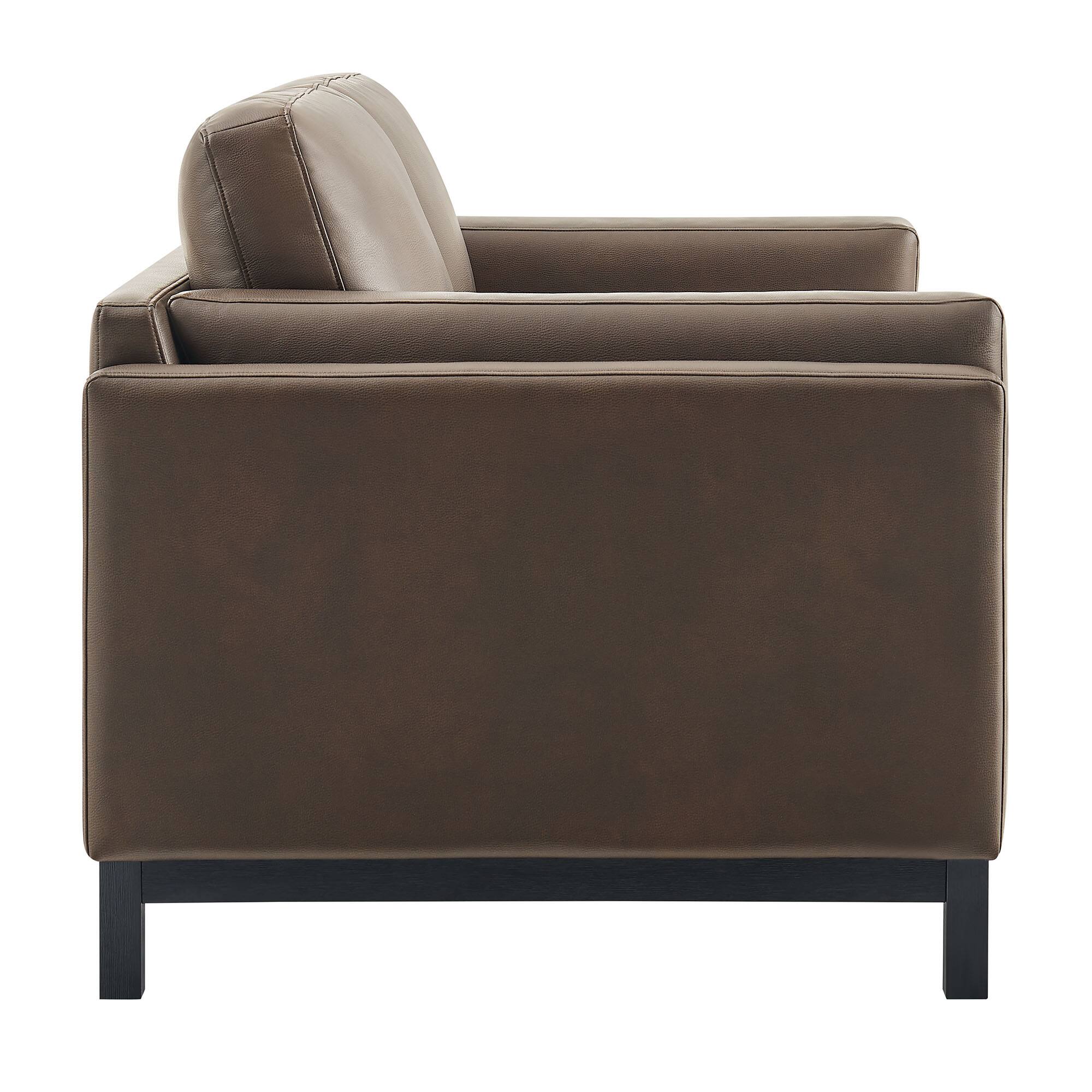 Back. Modway - Roscoe 63 inch Vegan Leather Loveseat by Modway - Espresso.