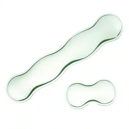 Front. Unique Bargains - Gel Wrist Rest, Ergonomic Silicone Gel Mouse Pad with Cool Touch Cushion for Computer Laptop Home Office Work (Pad Set) - Cyan.