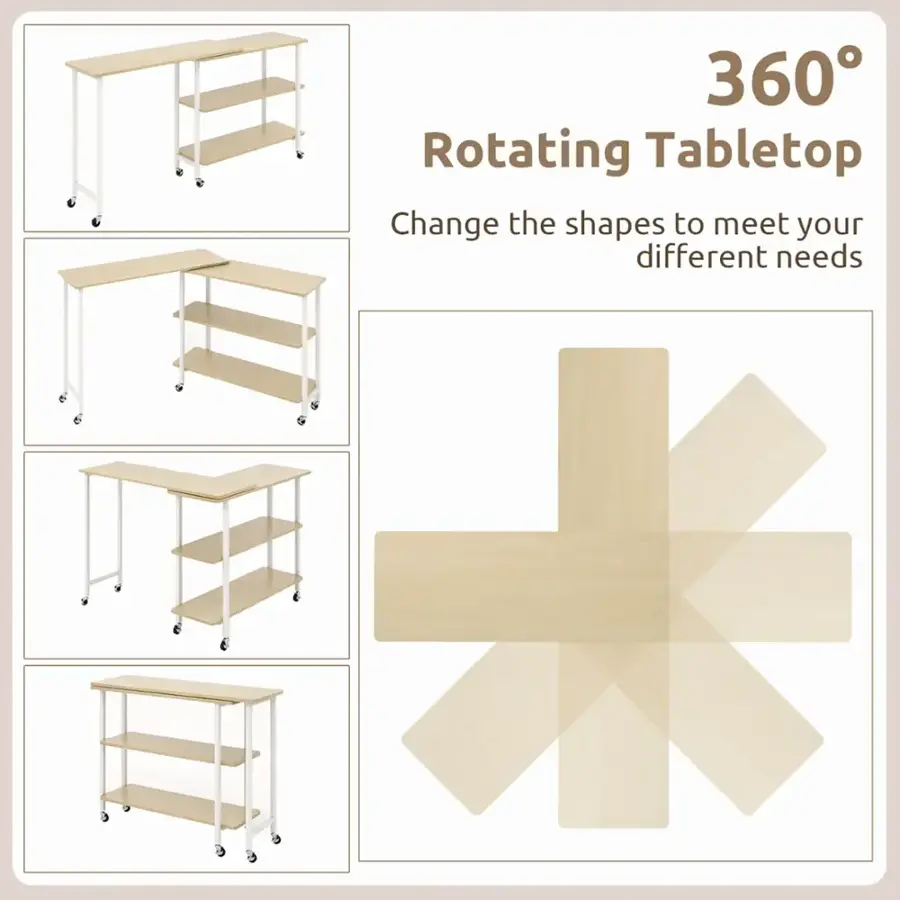 360 Rotating Tabletop: Change the shapes to meet your different needs.