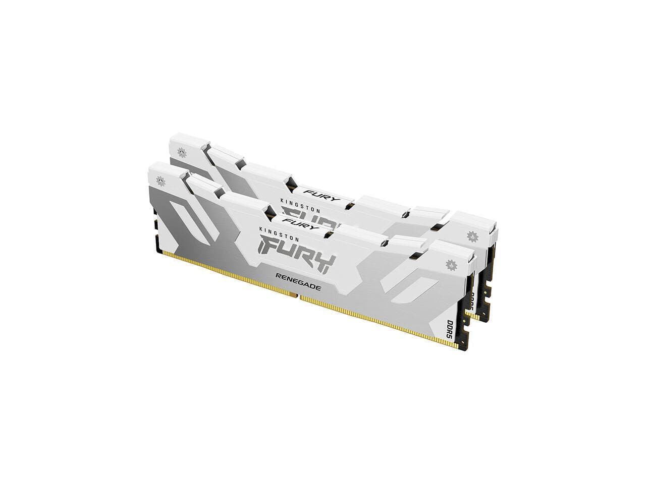 Kingston - Fury Renegade 32GB (2 x 16GB) 288-Pin PC RAM DDR5 8000 (PC5 64000) Desktop Memory Model KF580C38RWK2-32 - Silver / White