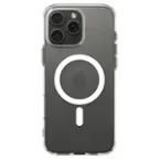 Front. Spigen - Crystal Hybrid MagFit for Apple iPhone 16 Pro - Clear.