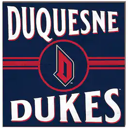 Jardine - Duquesne Dukes 10'' x 10'' Retro Team Sign - Navy